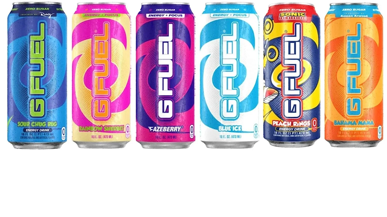 G FUEL ENERGY DRINK 473ML – SUGAR FREE (2×6 FLAVOR VARIETY PACK)